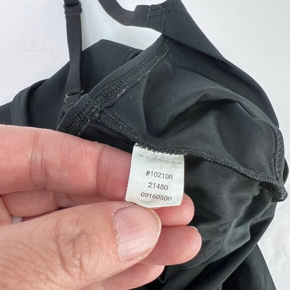 SPANX "Red Hot" Black Open-Bust Panty Clasp CONTROL Bodysuit XL Shapewear - Picture 12 of 13